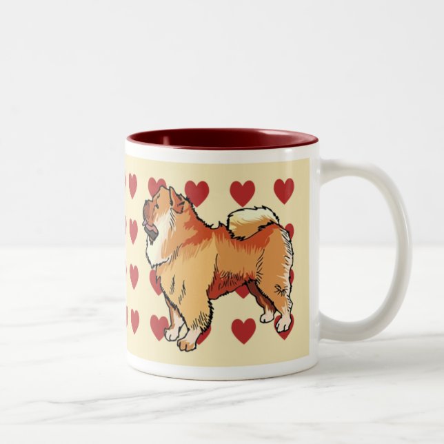 Caneca - cães da comida de comida do amor de I (Direita)