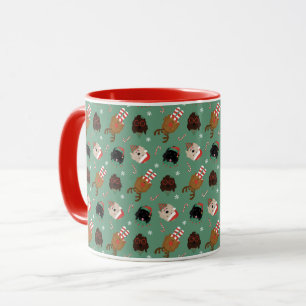Caneca Cães de Goldendoodle de Natal