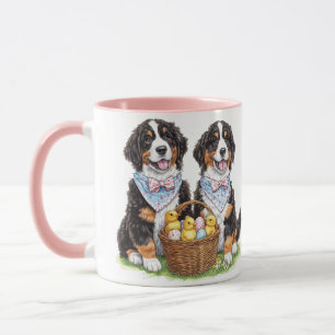 Caneca Cães de Montanha Bernese páscoas
