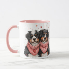 Caneca Cães de Montanha dia de os namorados Bernese
