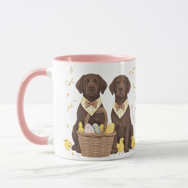 Caneca Cães de páscoa de chocolate Labrador (Esquerda)