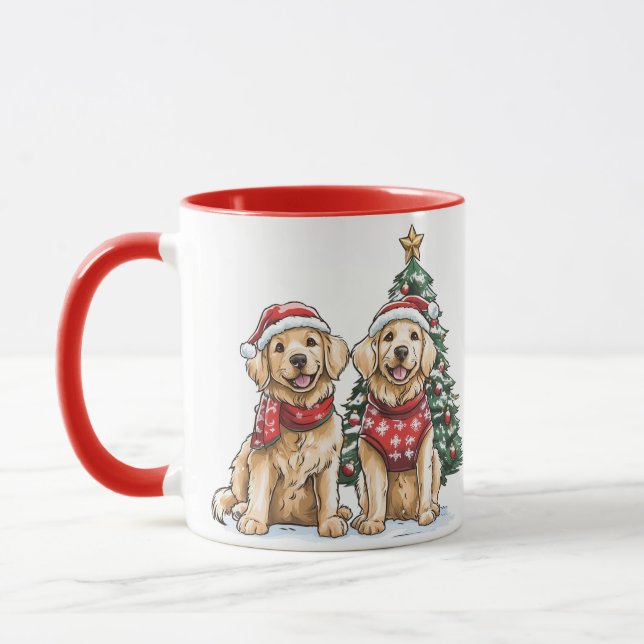 Caneca Cães de varejo de Ouro de Natal (Esquerda)