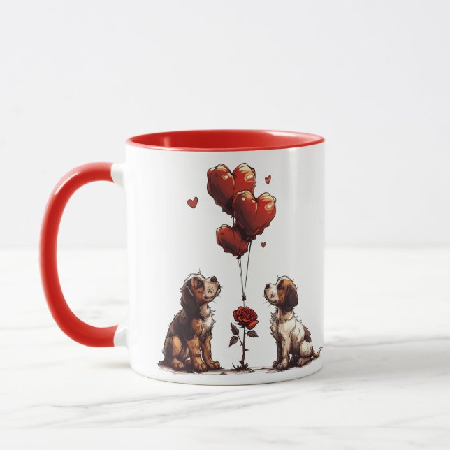 Caneca Cães dias de os namorados (Esquerda)