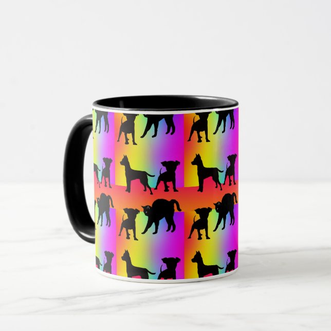 Caneca Cães E Gatos + Cores (Frente Esquerda)