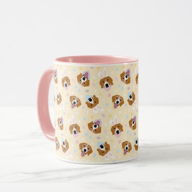 Caneca Cães felzs pascoa (Frente Esquerda)