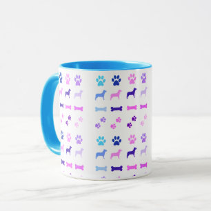 Caneca Cães, Impressoras de Pata e Ossos de Cães