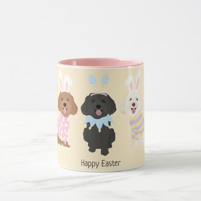 Caneca Cães Maltipoo felzs pascoa (Centro)