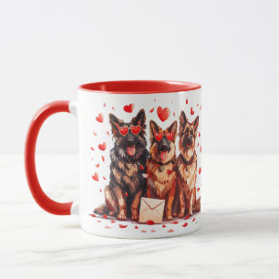 Caneca Cães Pastor Alemão no Dia dos Namorados