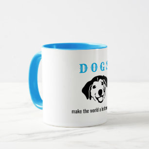 Caneca Cães personalizáveis fazem do mundo um lugar mel