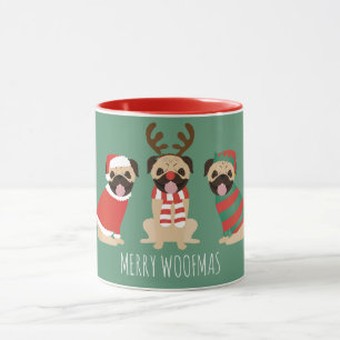 Caneca Cães Pug felizes
