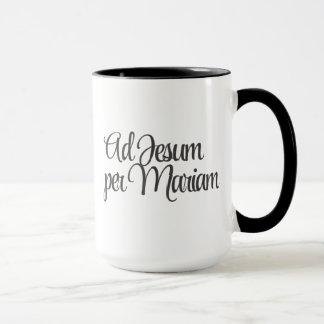 Caneca Café Ad Jesum per Mariam (Para Jesus através de Ma