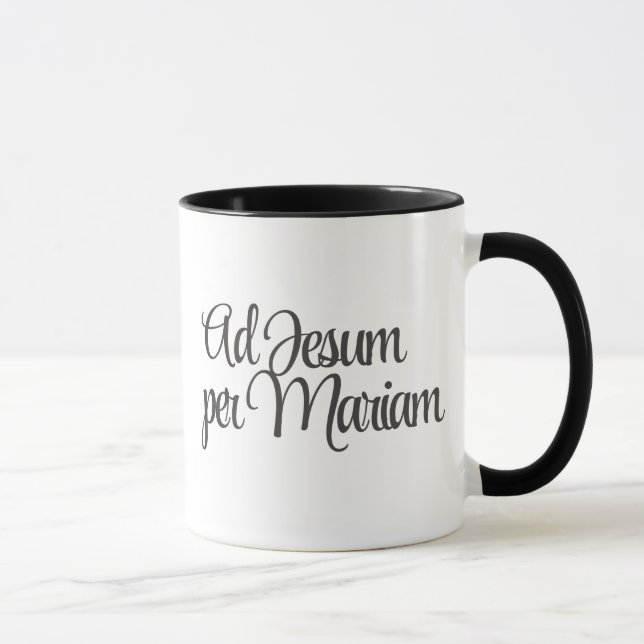 Caneca Café Ad Jesum per Mariam (Para Jesus através de Ma (Direita)
