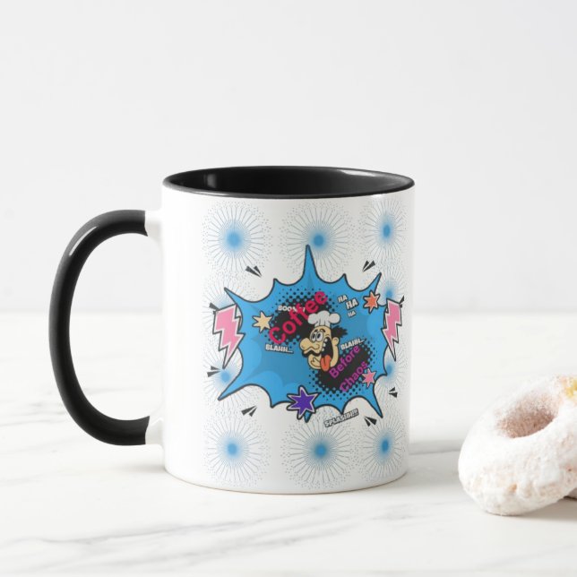 Caneca Café Antes do Caos - Engraçado Caffeine Mug para M (Com Donut)