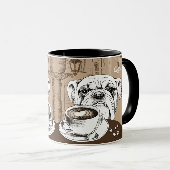 Caneca Café Buldogue (Frente Esquerda)