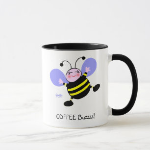 Caneca Café Buzz Bumblebee Caffeine Viciado Cute Engraçad