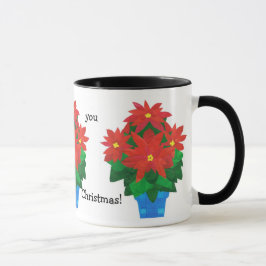 Caneca Café-Café-Natal Festivo Mug, Poinsettias