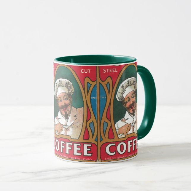 Caneca Café - café - vintage art nouveau cozinha (Frente Esquerda)