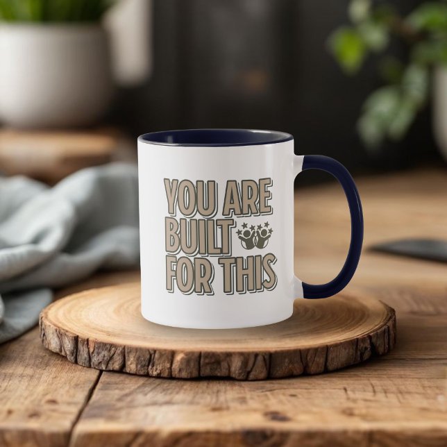Caneca Café cerâmico de Cotação Motivacional Positiva (Criador carregado)