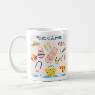 Caneca Café Chegada do Verão 11 oz Cerâmica W-PT