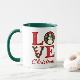 Caneca Café Clássico de Natal Com Amor