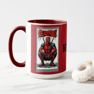 Caneca Café com Acento de Personagem de Super-Herói em Es