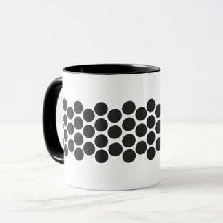 Caneca Café com Bolinhas Pretas Clássicas