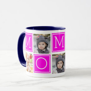 Caneca Café com Colagem de Fotos Personalizadas da Mamãe