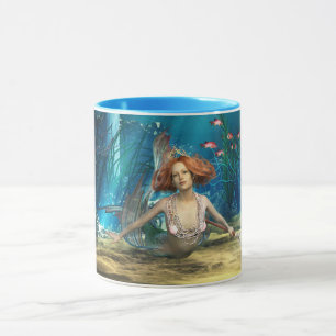 Caneca Café combinado da fantasia da sereia/caneca do ch