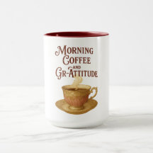 Café da manhã e Mug de atitude