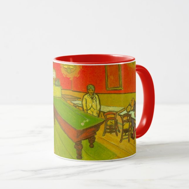 Caneca Café da noite por Vincent van Gogh (Frente Esquerda)