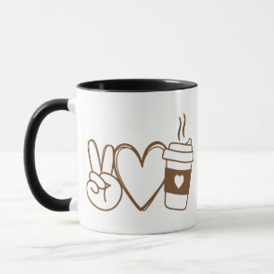 Caneca Café da Paz Design de café simples e Na moda