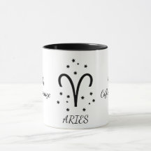 Café de Áries de Tipografia Simples Zodíaco