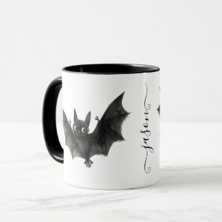 Caneca Café De Bat De Halloween Personalizado