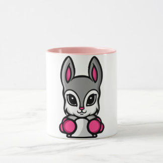 Caneca Café de Cartoon de Coelho Boxinho