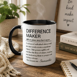 Caneca Café de Definição de Criador de Diferença Personal