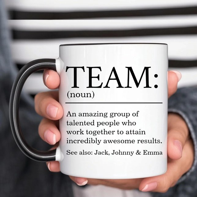 Caneca Café de Definição de Equipe Personalizada (Criador carregado)