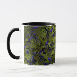 Caneca Café de Design Abstrato de Videira Hop Sombrio Tem
