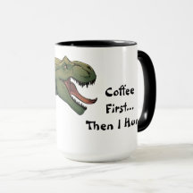 Café De Dinossauro T-Rex Primeiro E Eu Cego
