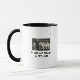 Caneca Café de Foto Real Gótico Norueguês