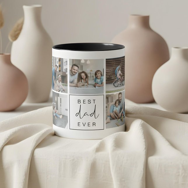 Caneca Café de Fotografia Personalizado do Melhor Pai Mod (Photo best dad ever coffee mug)