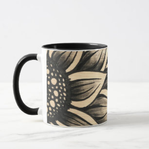 Caneca Café de girassol preto