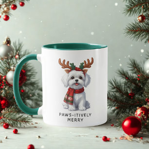 Caneca Café de Natal Maltês, Feliz