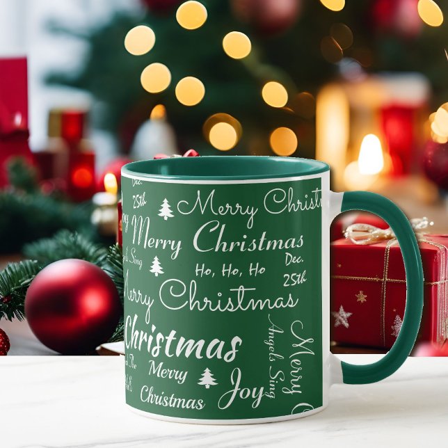 Caneca Café de Natal Merry Green Gift Cup Mug de cacau (Criador carregado)