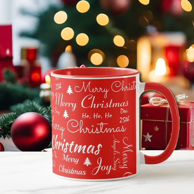 Caneca Café de Natal Merry Red Gift Cup (Criador carregado)