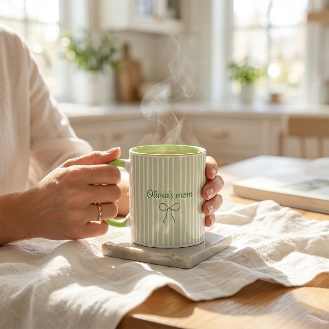 Caneca Café de Presente para Nova Mamãe-Papai com Nome Pe (Criador carregado)