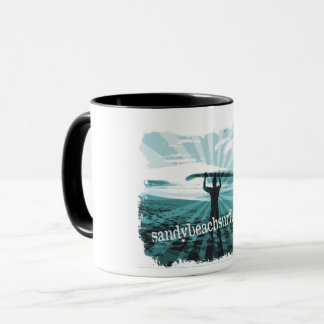 Caneca Café De Surfe De Praia Sandy Mug