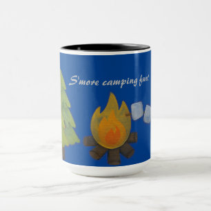 Caneca Café "Diversão com S'more no Acampamento"