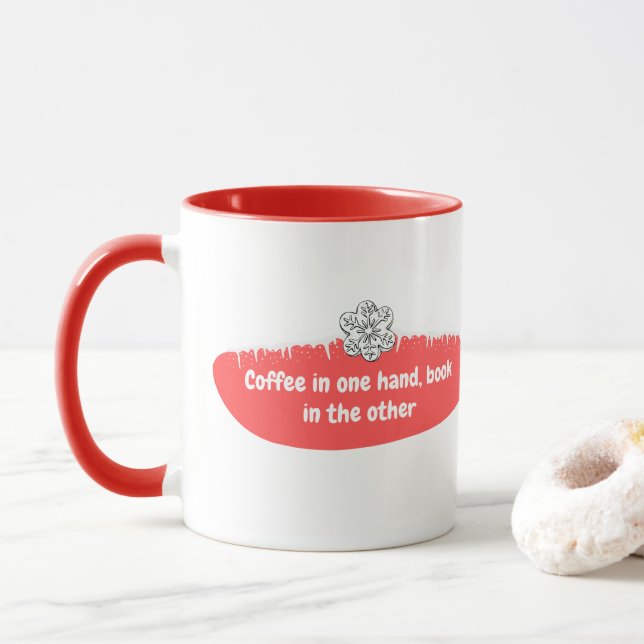 Caneca Café e Cama de Livro (Com Donut)