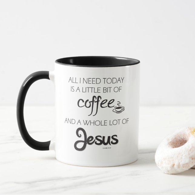 Caneca Café e Jesus Mug (Com Donut)