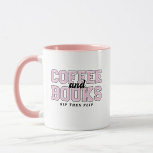 Caneca Café e Livros Beba e Depois Leia Bicho da Seda Ros